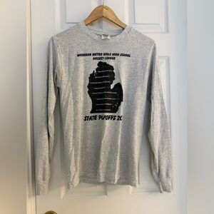 Vintage 2010 Michigan Metro Girls High School Hockey League Long Sleeve Tee
